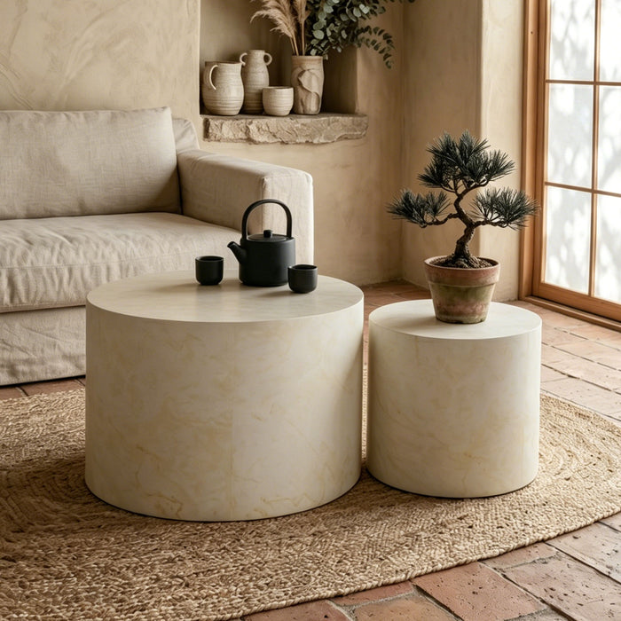 Modern Round Nesting Coffee Table (Set of 2) Home Essentials