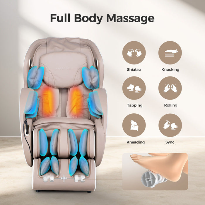 Bosscare - 3D Zero Gravity Massage Chair, Full Body Shiatsu Recliner With App Daily Nest