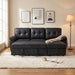 Convertible L - Sectional Sofa Bed With Storage Chaise And Padded Armrests Home Essentials