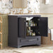 Bathroom Vanity With Sink, Cabinet & 2 Soft Closing Doors & Adjustable Shelf Hearth and Haven