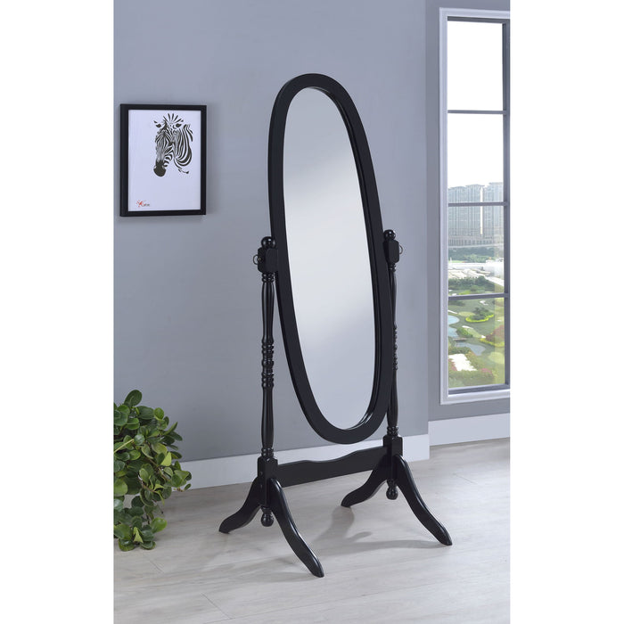 Dunne - Cheval Mirror With Oval Frame Furniture Max