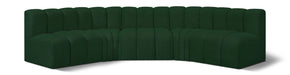 Arc - Boucle Fabric 5 Piece U-Shaped Modular Sofa Meridian Furniture