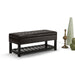 Cosmopolitan - Storage Ottoman Bench With Open Bottom - Tanners Brown Simpli-Home