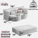 Floor Convertible Sleeper Sofa Bed With 2 Pillows Home Essentials