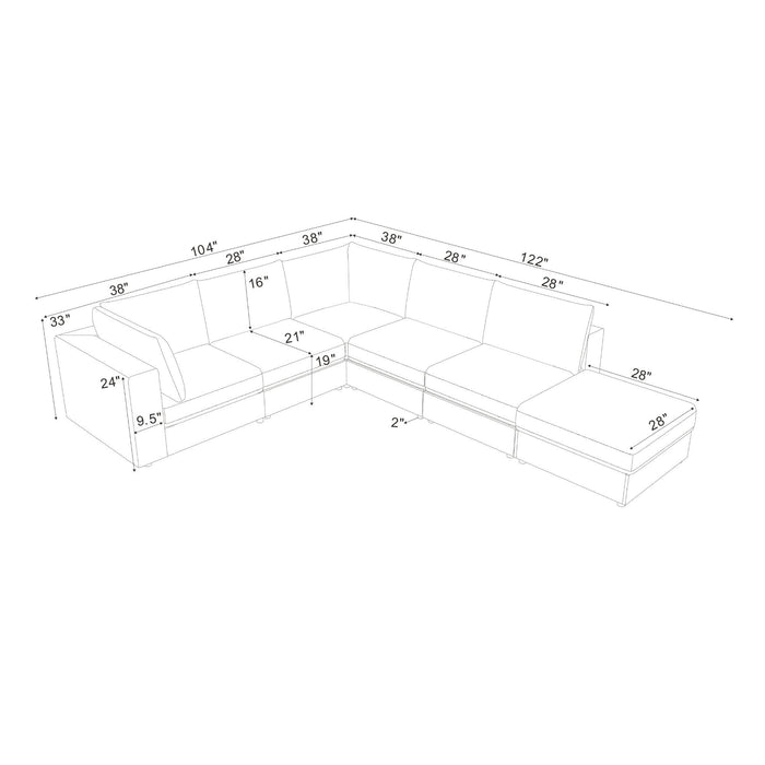 Reversible Modular Sectional Home Essentials