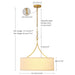 3 Light Drum Pendant Light Daily Nest
