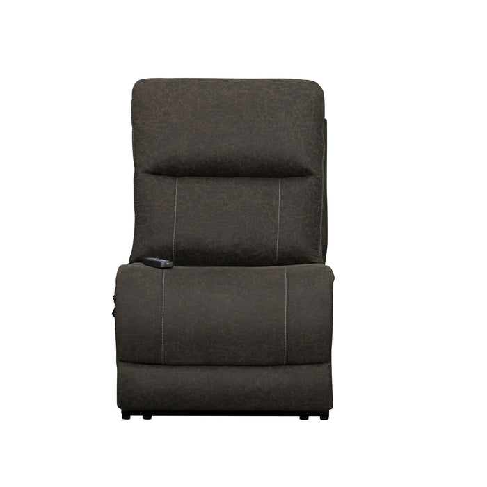 Gaia - Armless Recliner With Power Headrest, Footrest, Massage, Heat - Sable New Classic