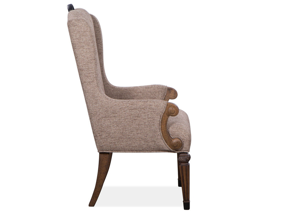 Durango - Wood Upholstered Host Arm Chair (Set of 2) - Willadeene Brown Magnussen Furniture