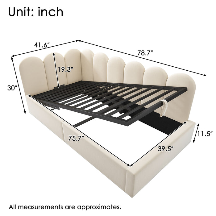Upholstered Daybed With Hydraulic Storage Artistry At Home