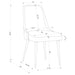 Side Chairs Upholstered With Tapered Legs (Set of 2) - Gray Furniture Max