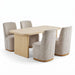 Dining Table Set With 4 Upholstered Dining Chairs Noble House