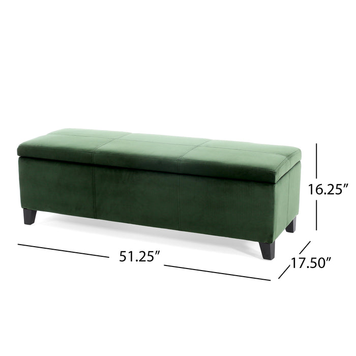 Upholstered Storage Ottoman Bench Noble House