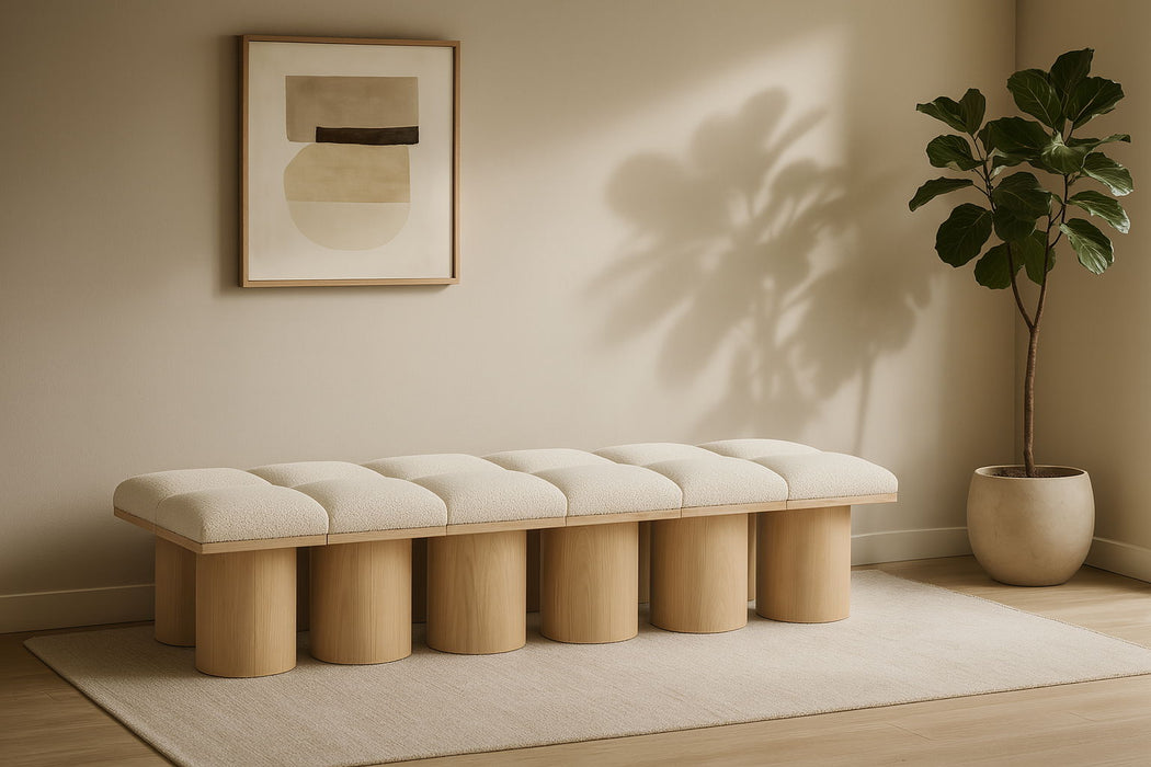 Pavilion - 12 Piece Modular Bench With Natural Base Meridian Furniture