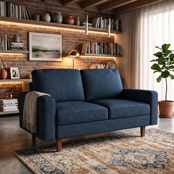 Loveseat Sofa, 2 Seat Couch With Removable Cushion For Living Room US Pride