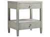 Escape - Bedside Table - Pearl Silver Coastal Living