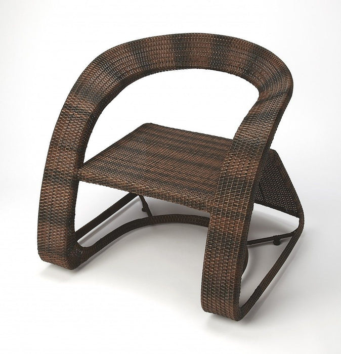 Rattan Side Chair 30" - Dark Brown