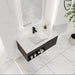 Wall Mounted Floating Bathroom Vanity With Open Shelf & Soft Close Door Home Essentials