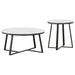 Melisa - 2 Piece Coffee And End Table Set - White Marble Furniture Max