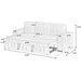 Convertible Sleeper Sofa With Pull Out Bed, Upholstery, Square Arms - Dark Gray Home Essentials