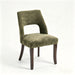 Upholstered Dining Chair With Curved Legs (Set of 2) - Green Home Essentials