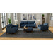 Loveseat With Flared Legs - Blue Emerald Home