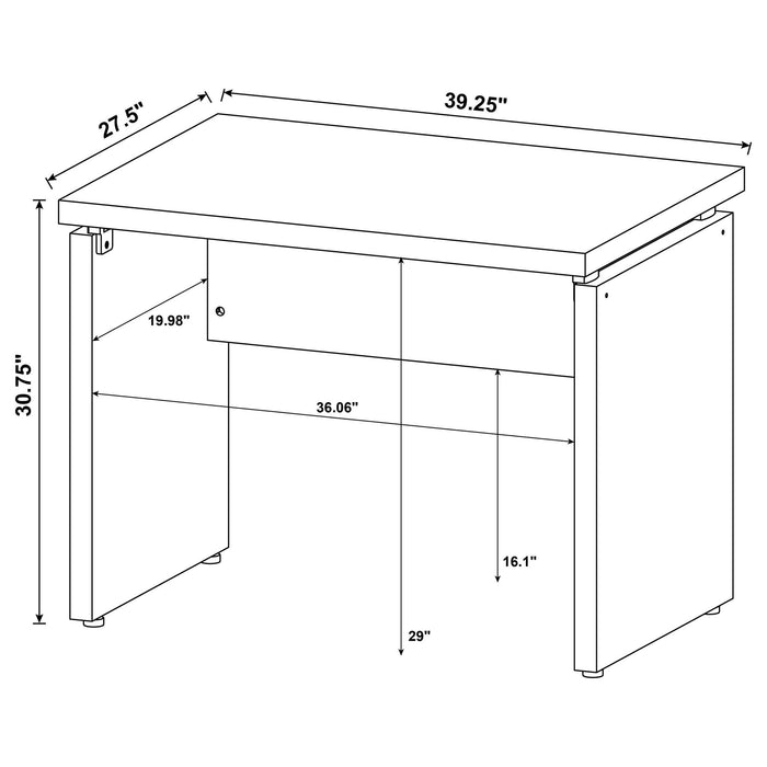 Extension Desk With Floating Top Design - Brown Furniture Max