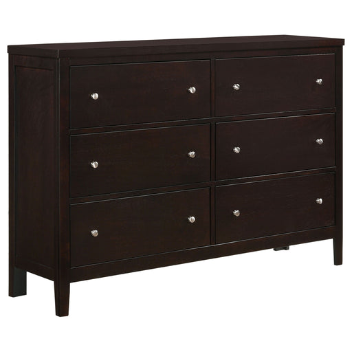 Wedgewood - 6 Drawers Dresser - Cappuccino Furniture Max