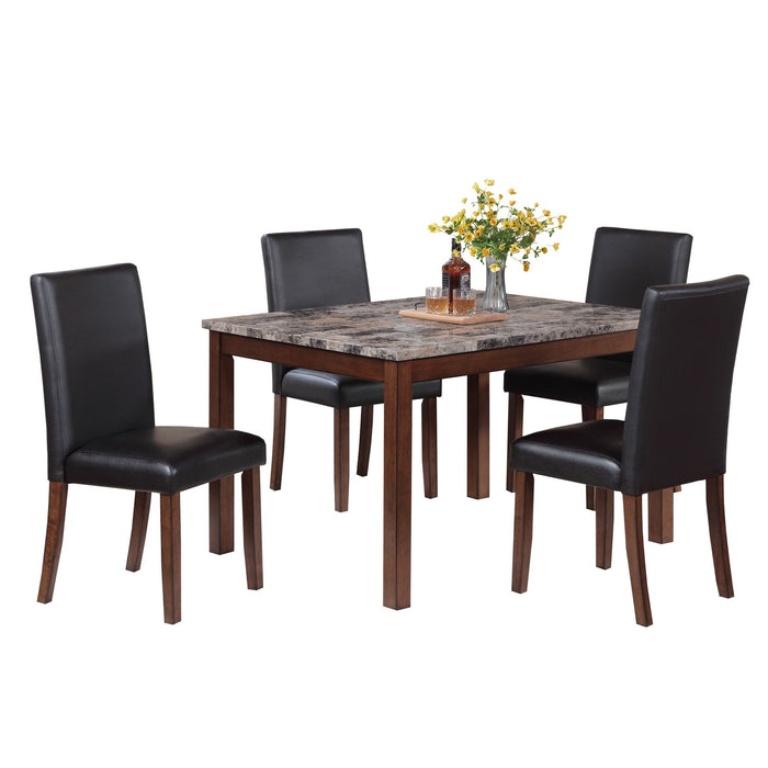 Dining Table With 4 Upholstered Side Chairs Home Essentials