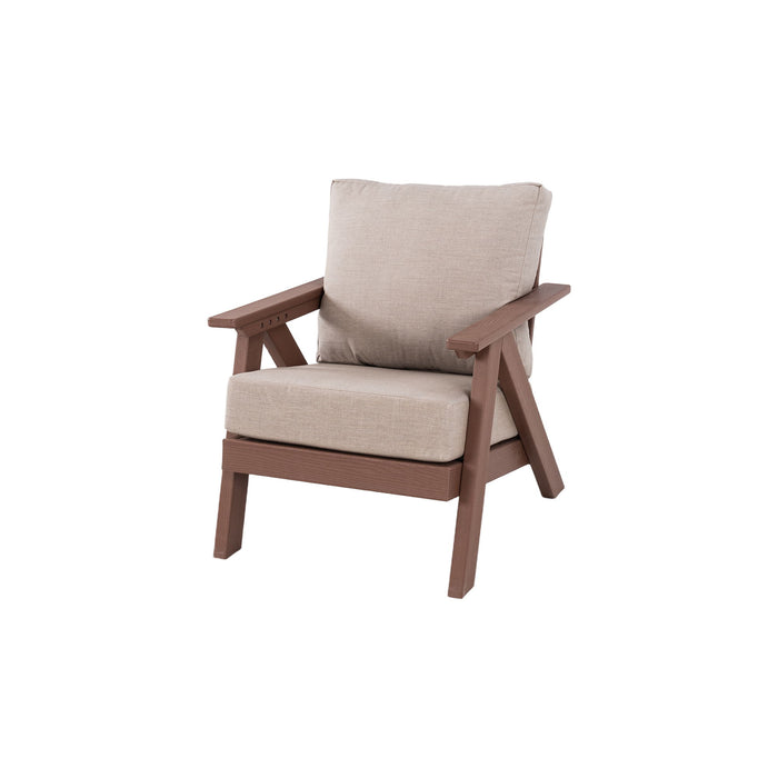 Outdoor Patio Club Chair With Sunbrella Cushions - Brown Home Essentials