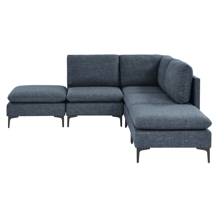 Upholstered Modular Sectional With Tall Legs, Medium Firm Seat Home Essentials