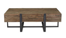 Prescott - Modern Reclaimed Wood Rectangular Cocktail Table - Rustic Honey Magnussen Furniture