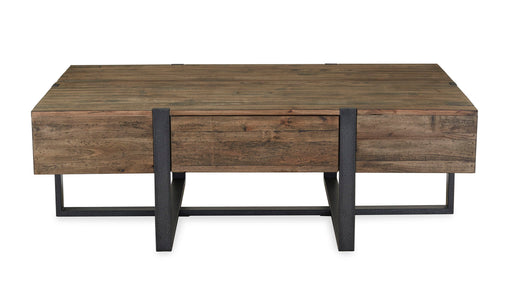 Prescott - Modern Reclaimed Wood Rectangular Cocktail Table - Rustic Honey Magnussen Furniture