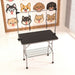 Professional Dog Pet Grooming Table Large Adjustable Heavy Duty Portable With Arm & Noose & Mesh Tray - Black Daily Nest