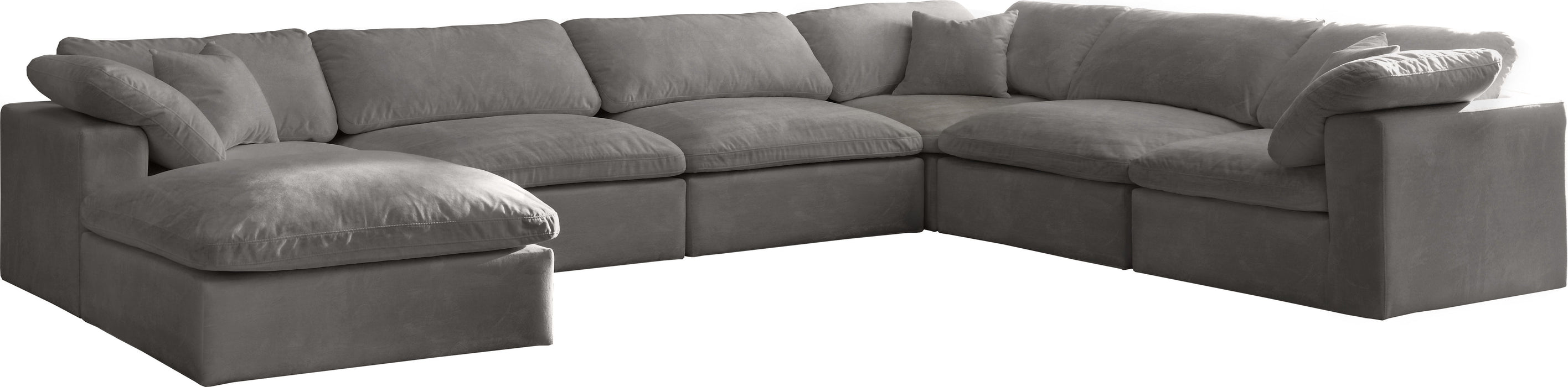 Cozy - Modular Sectional Cloud 7 Piece - Grey