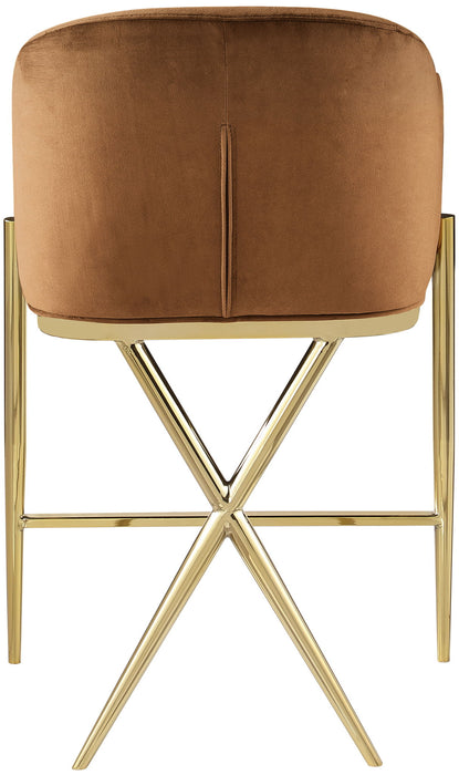 Xavier - Counter Stool with Gold Legs Meridian Furniture
