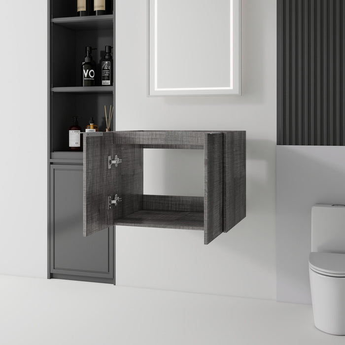 Floating Bathroom Vanity Cabinet With Soft Close Double Doors, Spacious Interior Storage, Wall Mounted, Cabinet Only Home Essentials