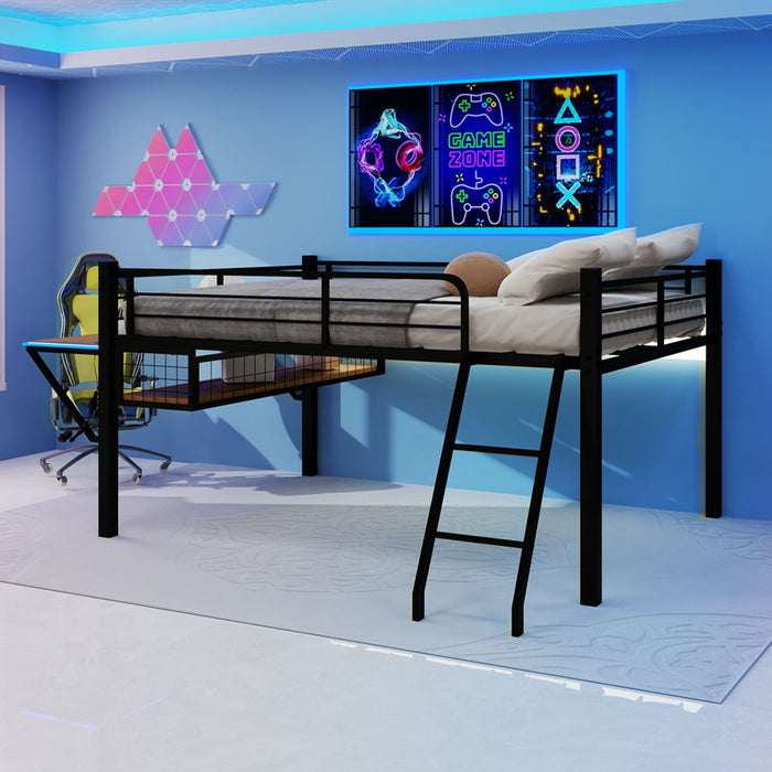 Loft Bed With Built In Desk, LED Light Strip Home Essentials