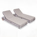 Outdoor Chaise Lounge & Wheels, 5 Position Adjustable Backrest Noble House