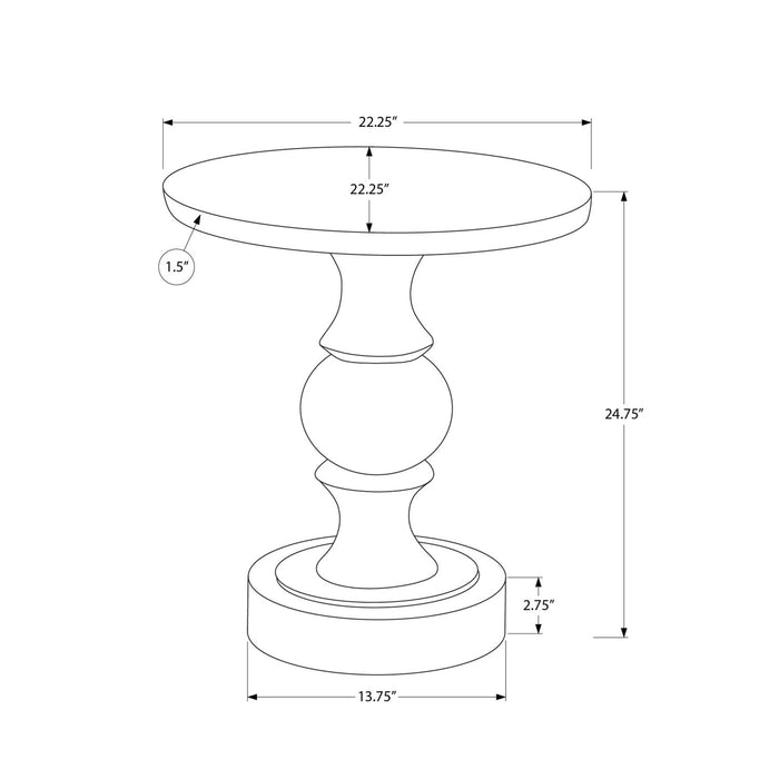 Round Accent Table, Indoor / Outdoor - Black 8th Street