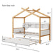 House Bed With Bookshelf Storage Hearth and Haven