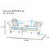 3 Seater Sofa With Rolled Arms, Vertical Channel Tufted Backrest Home Essentials