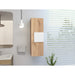 Medicine Single Door Cabinet, Three Shelves - Light Oak / White Home Essentials