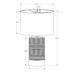 Table Lamp, Lighting, Resin, Contemporary - Black / Cream 8th Street