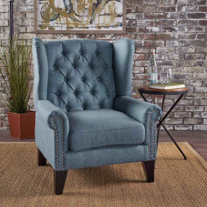 Nh-Perfect Home - Accent Chair - Blue - Fabric