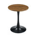 Round Dining Table With Thickened Engineered Wood Top And Metal Pedestal, 23.6" Diameter For Kitchen, Living Room, Or Small Spaces Home Essentials