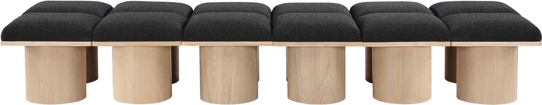 Pavilion - 12 Piece Modular Bench With Natural Base Meridian Furniture