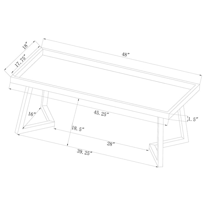 Upholstered Tufted Bench - Gray Furniture Max