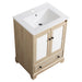 Bathroom Vanity With Basin 1 Drawer, Particle Board Construction, Free Standing Storage - Brown Home Essentials