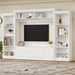 Elegant Entertainment Center Wall Unit With Bookshelves Hearth and Haven