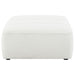 Sunny - Square Upholstered Ottoman - Ivory Furniture Max